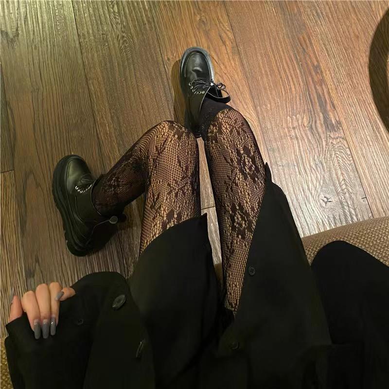 Fashion Sexy Women Pantyhose Tights Sexy Mesh Fishnet Pantyhose Nylon Print Tight Stocking Female Hosiery Conjoined socks