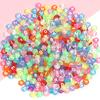 100pcs/Lot 7mm Mixed Letter Acrylic Beads Colored Transparent Round Flat Spacer Alphabet  Beads For DIY Craft Bracelet Necklace