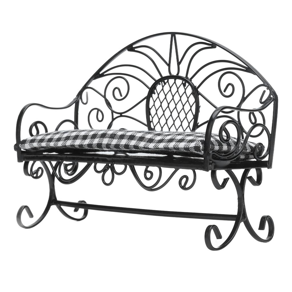 Miniaturbank Feine Verarbeitung Schön gestaltet Niedliches Aussehen 1:12 Miniaturmöbel