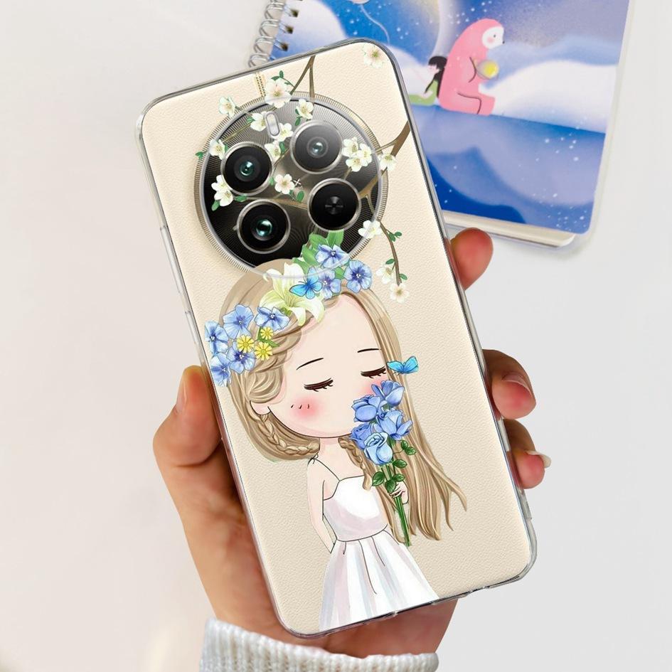 For Realme 12 Pro Plus Case Popular Flower Astronaut Soft Clear Silicone Phone Cover on Realme 12 Pro 5G 2024 Funda RMX3842 Case