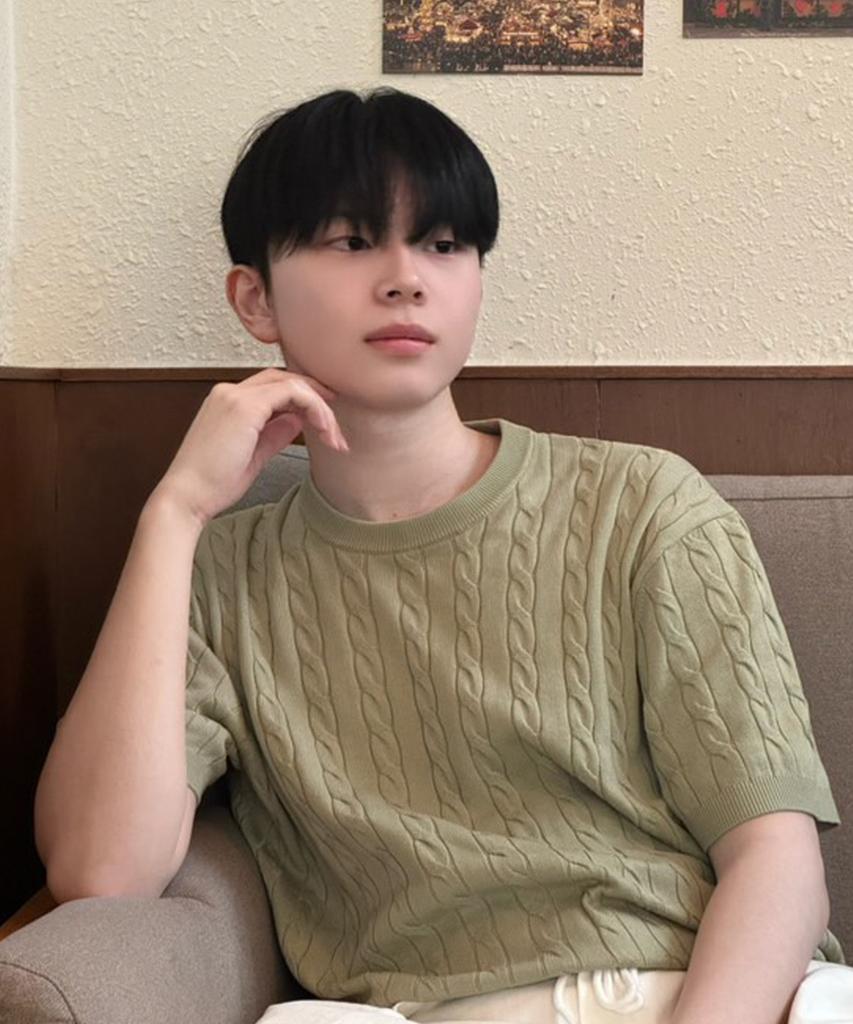 MINDBRIDGE [Set][On][Select Collar Or Round Neck] Linen-Like Cable Oversized Short Sleeve Knit - 6 Colors (Type A)