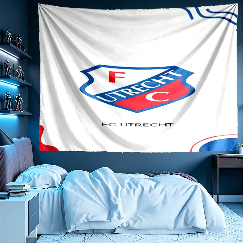FC Utrecht Print Tapestry, Lightweight Wall Hanging, for Bedroom, Dorm, Living Room, Home Art Decor, Birthday Christmas Gift for Friends