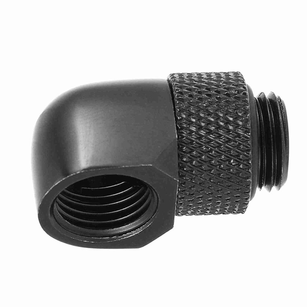 G1/4 Thread PC Water Cooling Fitting 90 Degrees Two Touch Fitting Elbow Connector  Soft Tubes