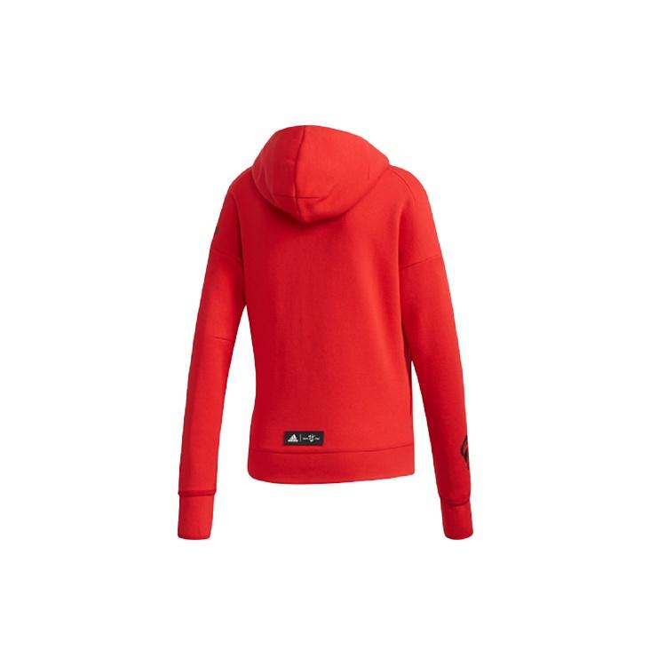 adidas Casual Sports Zipper Hooded Jacket Red Unisex EA2102