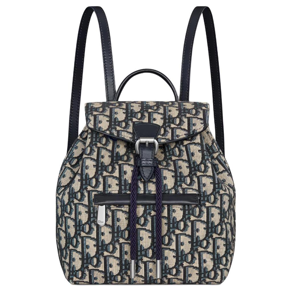 DIOR Cotton Backpack Kids' Beige & Blue M1536RBTZ-M962
