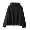 Hooded zipper trench coat women's clothing spring and autumn new loose temperament short age-reducing design jacket tide