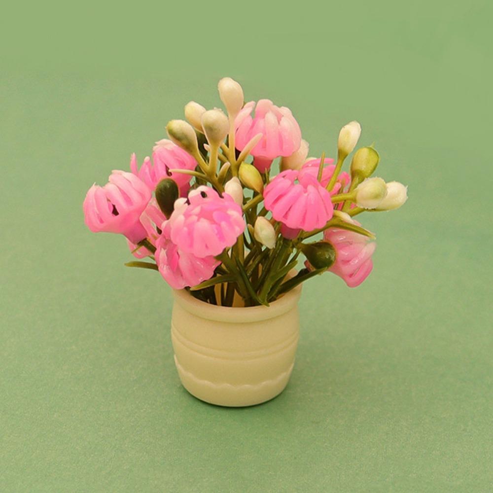 3pcs Plastic Dollhouse Miniature Simulation Vase  Doll House Accessories