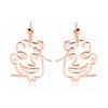 Alloy Face Elegant Earrings For Women Modern Cartoon Expression Design Jewelry