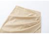 2025 Spring/Summer Women's PU High-Waisted Zipper Ruffle Skirt - European & American Sexy Fit