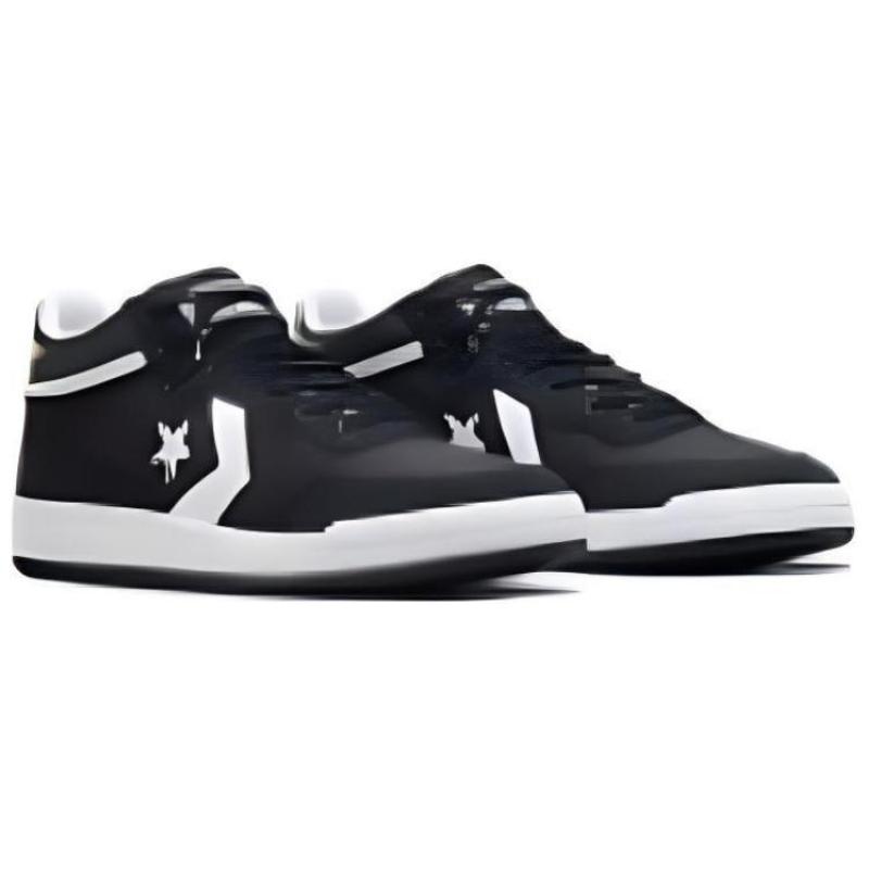 Converse Fastbreak PRO Comfortable Shock-absorbing and Wear-resistant Mid-top Board Shoes Unisex Black and White