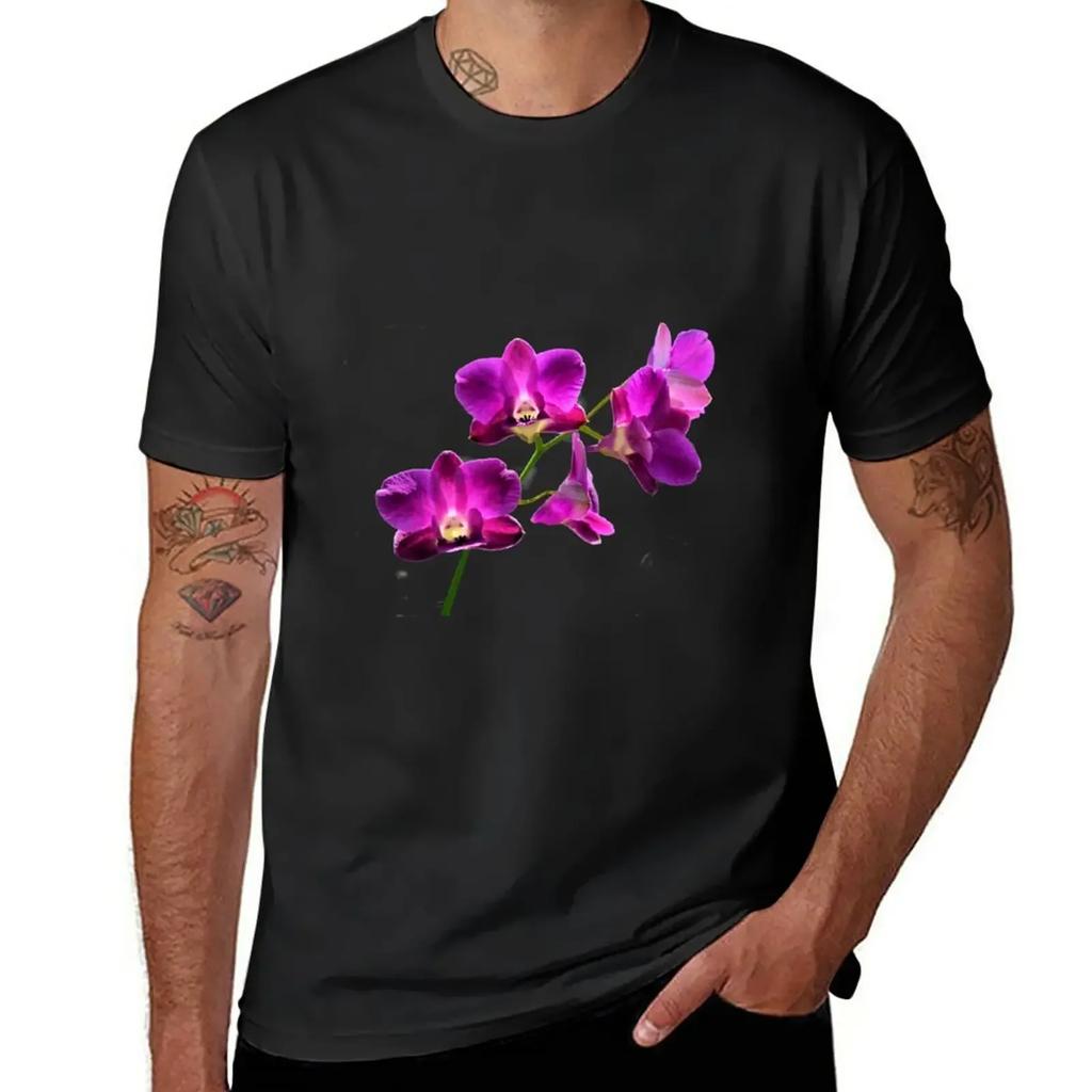 Purple Phalaenopsis (moth) orchids T-Shirt Blouse customizeds mens big and tall t shirts
