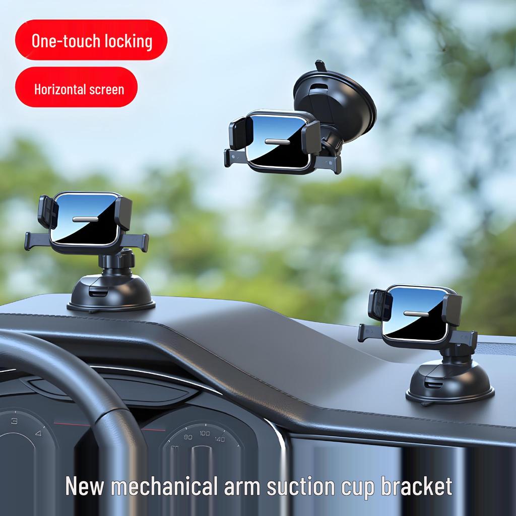 Universal Nano Suction Car Phone Holder with One-Key Lock
