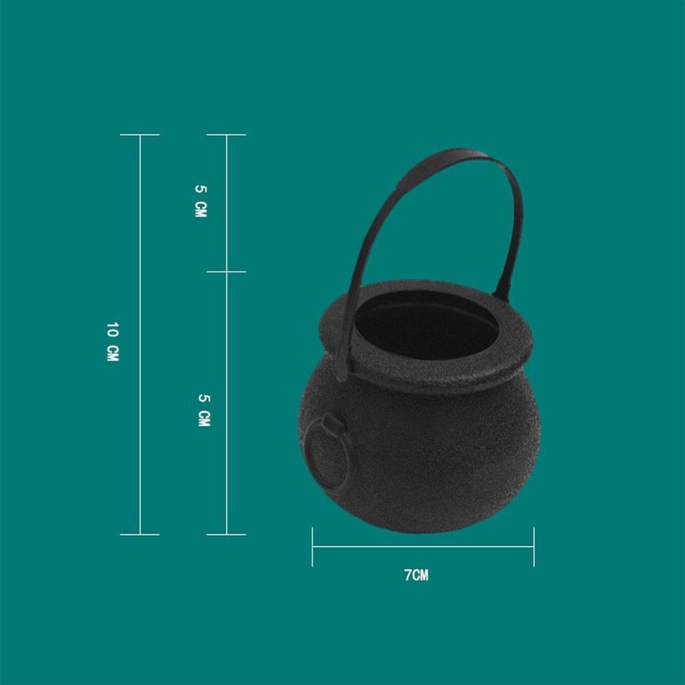 1 Pcs Halloween Candy Pot Halloween Cauldron Novelty Halloween Bucket Ornament Skull Witch Toy
