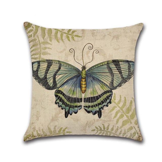 Cute Butterfly Pattern Pillow Case Beautiful Butterfly Cotton Linen Pillow Case Decorative Pillowcases Kussensloop Almohada