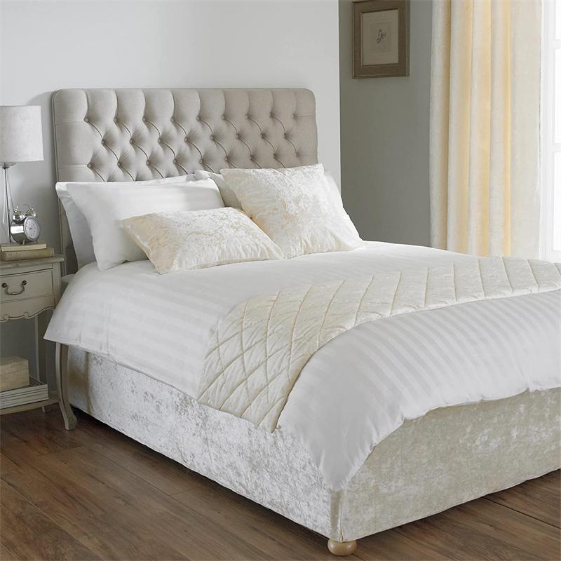 Top Quality Thicken Bed Base Wrap Skirts Valance-Crushed Velvet Divan Frame Cover- Fully Elastics and Three Sides Fabric