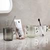 Plastic Transparent Toothbrush Cups Water Cups Large-capacity Toothbrush Cups Household Mouthwash Cups with Handles