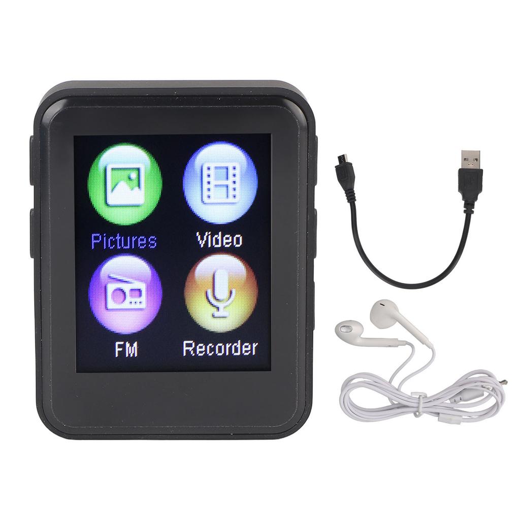 MP3 Player 1.77 Inch TFT Color Screen Multifunction Bluetooth 5.0 Portable HiFi Music Player for Running Gym Walking