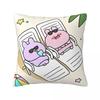 Asamimichaan Schlafendes Cartoon-Kissenbezug Polyester Kissenhülle Dekoration Kawaii Asamimi Kissenbezug Bezug Sitzbezug mit Reißverschluss 18'