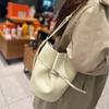 Leather Women's Bag 2026 New Korean Bag Bucket Bag Niche Versatile Commuter Shoulder Bag
