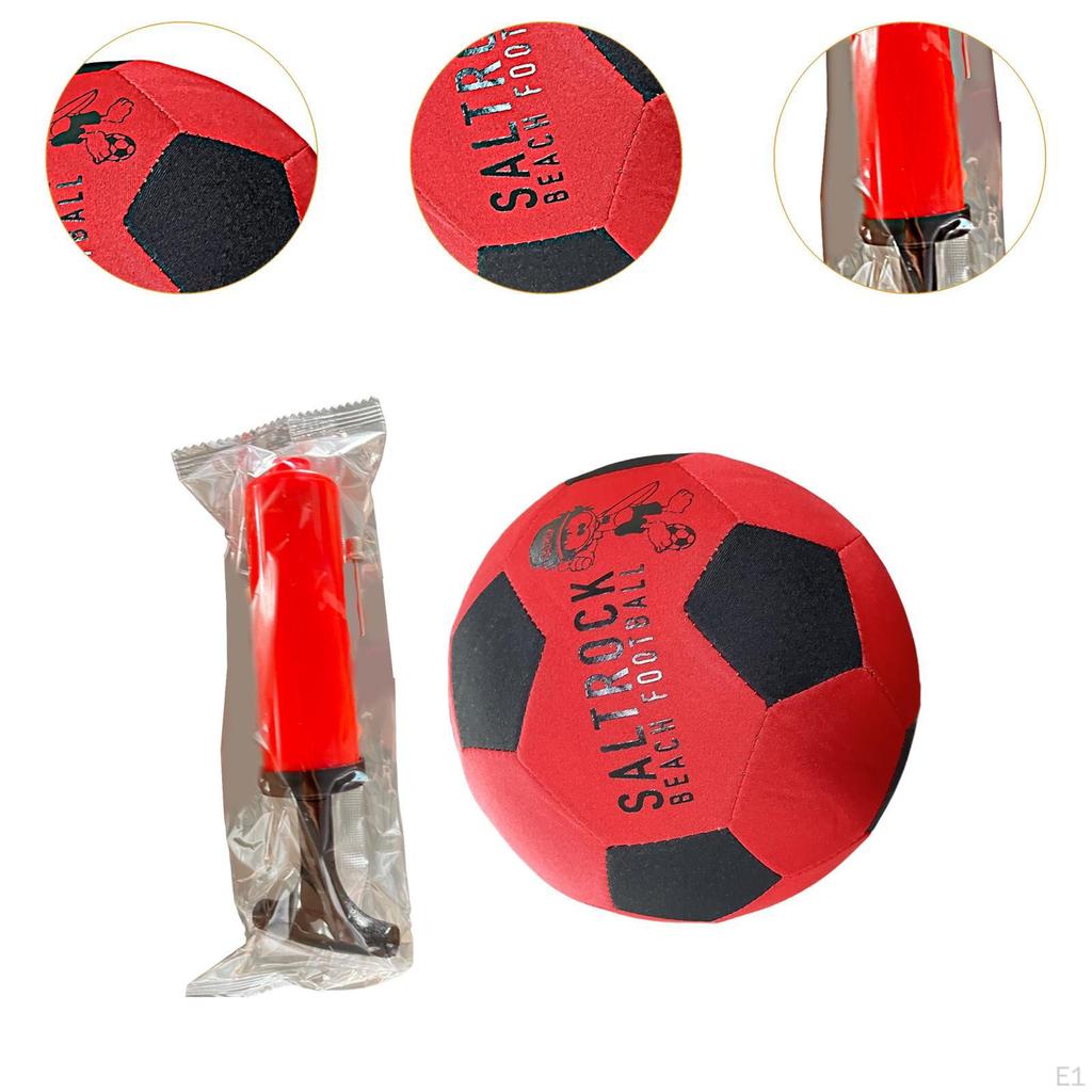 Beach Soccer Ball with Air Pump, Neoprene Cover Ball, Football for Women, Men, Beach,