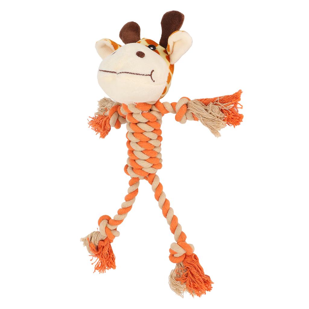 Squeaky Plush Dog Toy Splicing Bite Resistant Tooth Protection Relieve Anxiety 3D Dog Molar Toys