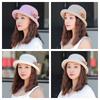 Breathable Straw Bucket Hats Dome Woven Basket Hat New Sunshade Cap  for Women