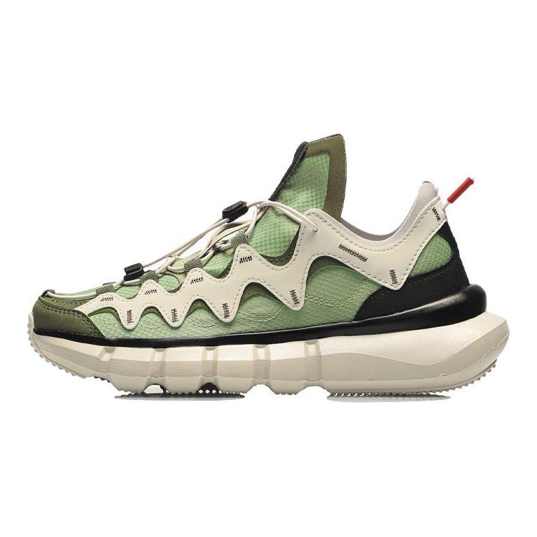 Li Ning Wudao 2.3 Lite Kumaş Kaymaz Aşınmaya Dayanıklı Hafif Düşük Bilekli Spor Günlük Ayakkabı Kadın spor ayakkabı Gri Yeşil AGBR052-3