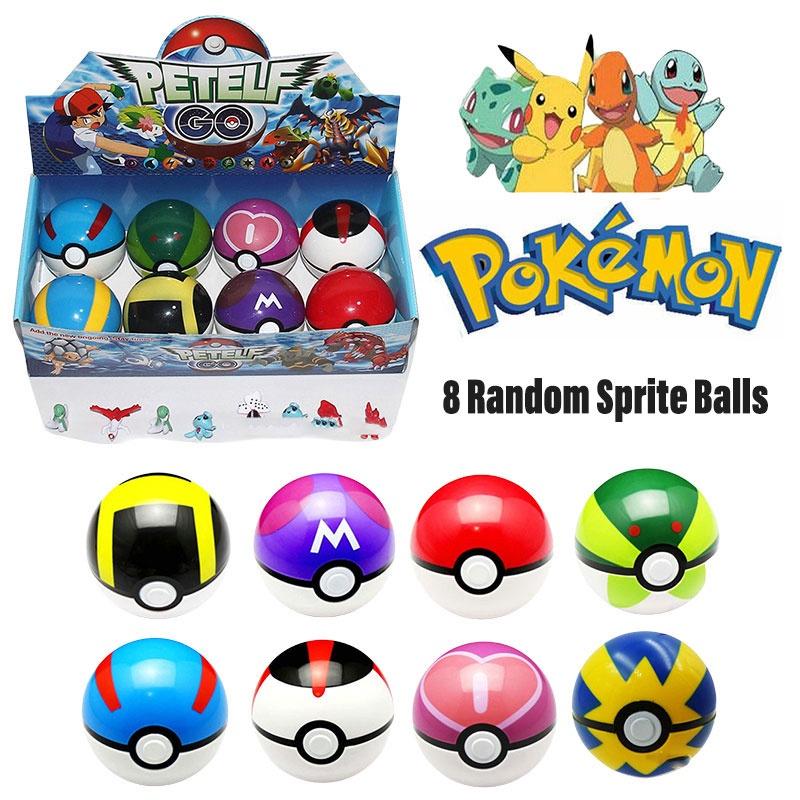 Kapesní monstrum Míčová hračka Průměr 7 cm Materiál ABS Sada 8 figurek Pokemon