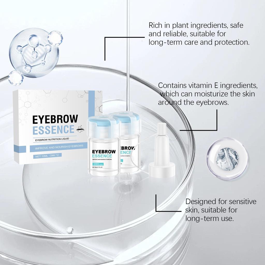 Eyebrow Serum, Eyebrow Growth Serum, Make Eyebrows Thicker And Promote Eyelash Eyebrow Growth Ampoule Set 10ml*2pc