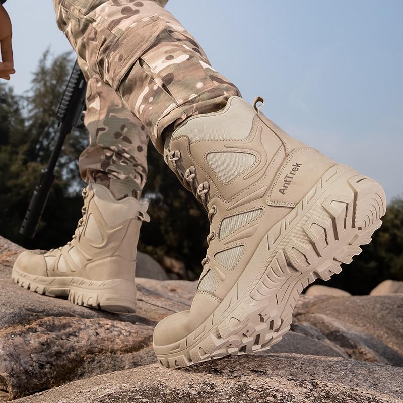 New Winter Male Waterproof Motorcycle Shoe Combat Ankle Anti-Slip Work Safety Shoes Men Tactical Boots Special Force Army Boots