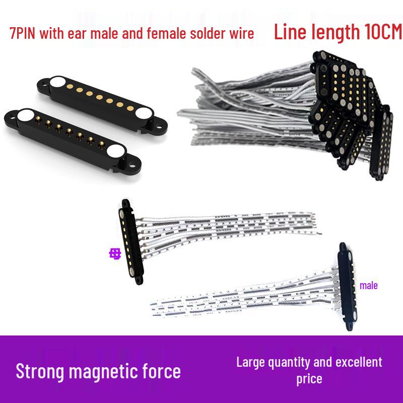 Gold-Plated Magnetic Connector with Signal Transmission & Strong Conductivity