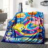 Name Custom SquarePants Print Flannel Blanket High Quality Warm Comfortable Cover for All Seasons Perfect for Gifts Home Decor