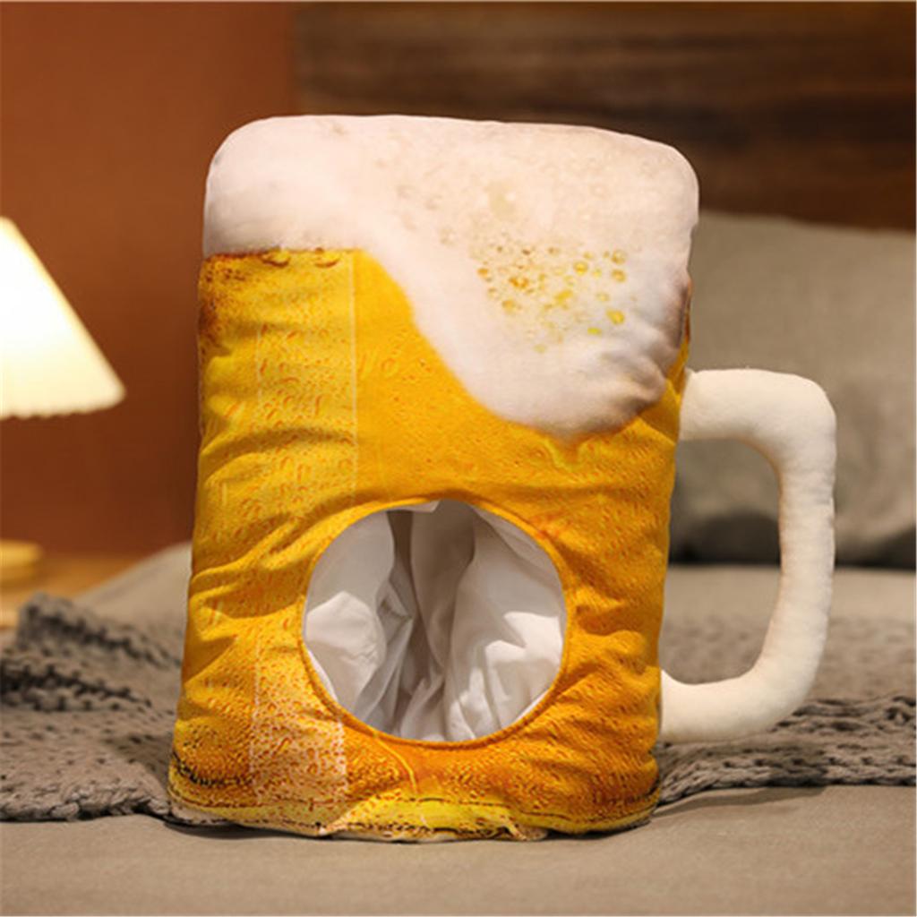 Birthday Party Beer Mug Hat All Age Theme Party Stage Headgear Hat Photo Props Plush Headgear Hat for Party Gathering