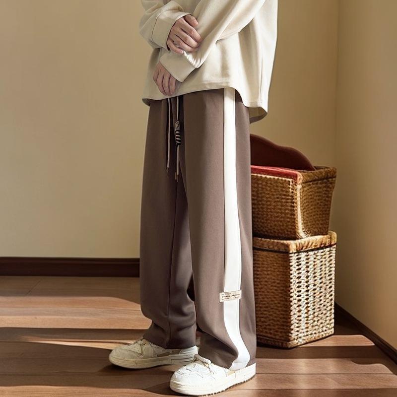 Spring/Summer Plus-Size 2-300 Jin Unisex High-Street Wide-Leg Sweatpants - Casual, Sports-Style, Straight Leg.