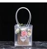 10piece A Trapezoidal Transparent Flower Handbag Waterproof OPP Square Handheld Flower Bag Gift Bouquet Packaging Handbag
