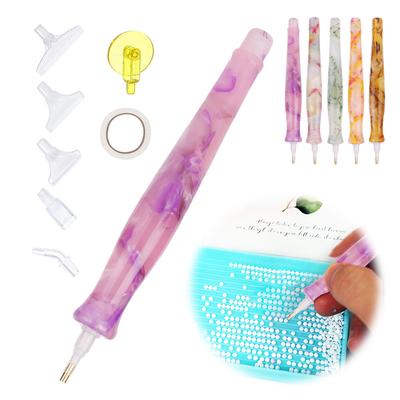 Resin Diamond Painting Accessories Pen with Replacement Pen Heads 5D DIY Diamond Painting Pick Up Pen Set Rhinestone Craft Tool