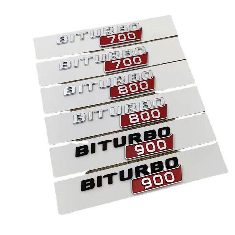 BITURBO 700 800 900 Buchstaben Auto Logo Aufkleber für Brabus 800 900 modifiziertes Zubehör Kotflügel Zieraufkleber
