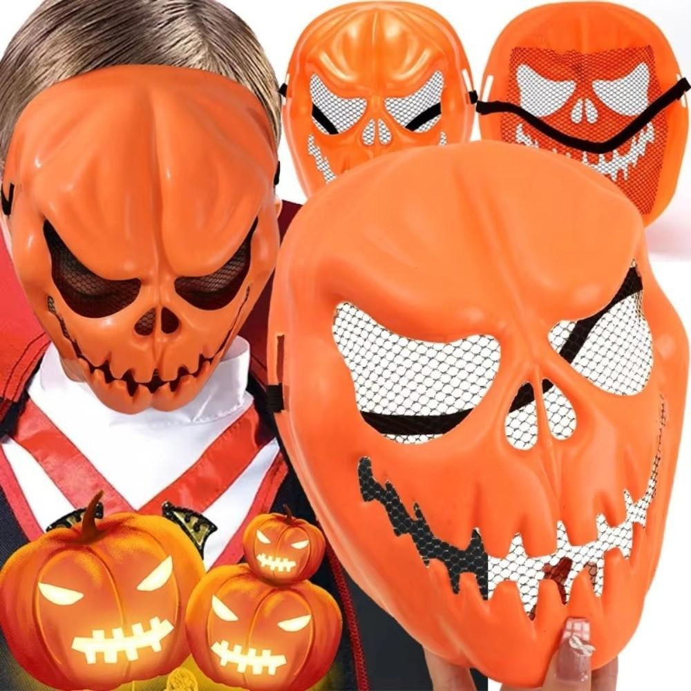 Creativity Halloween Pumpkin Mask Realistic Full Face Mask Scary Party Mask Carnival Party