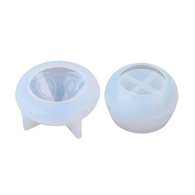 Maison Champignon Pot en Résine Moules en Silicone avec Couvercle Support en Silicone pour Boîte à Bijoux Pot de Stockage Décoration