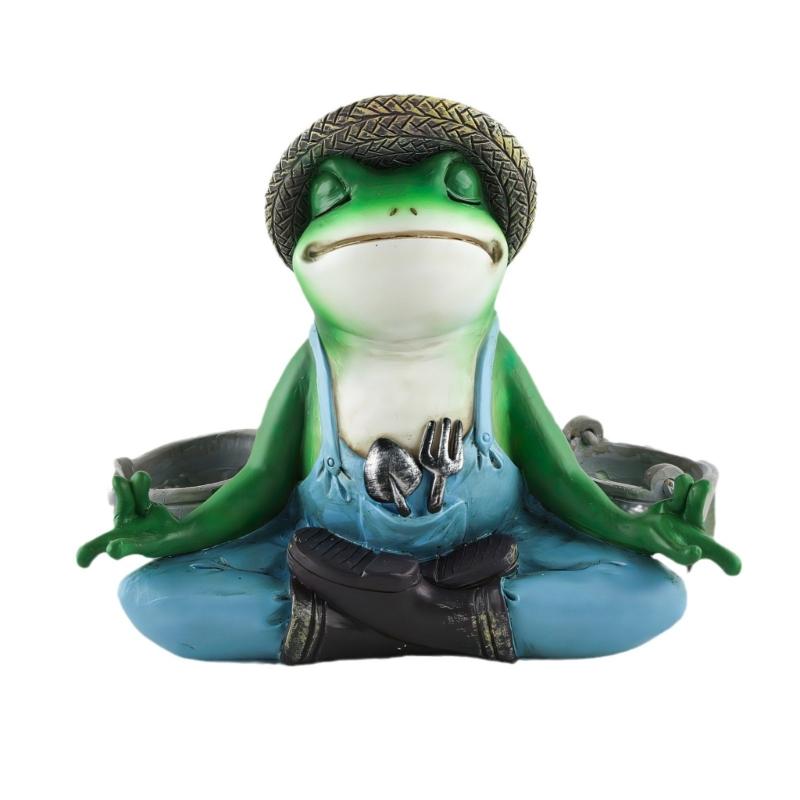 

Качественный кашпо для медитаций в виде лягушки, цветочный горшок в виде лягушки, прекрасный держатель для цветов, привлекательный дизайн, идеально подходит для небольших посадок зелёный