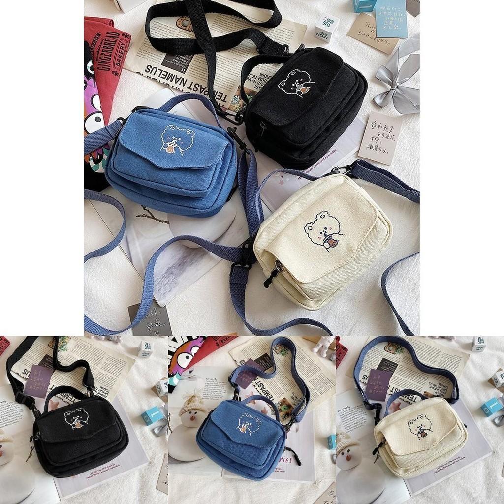 Cute Cartoon Canvas Crossbody Bag For Women 2024 New Stylish And Elegant
