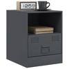 Nightstands 2 Pcs Anthracite 34.5 X 39 X 44 Cm Steel