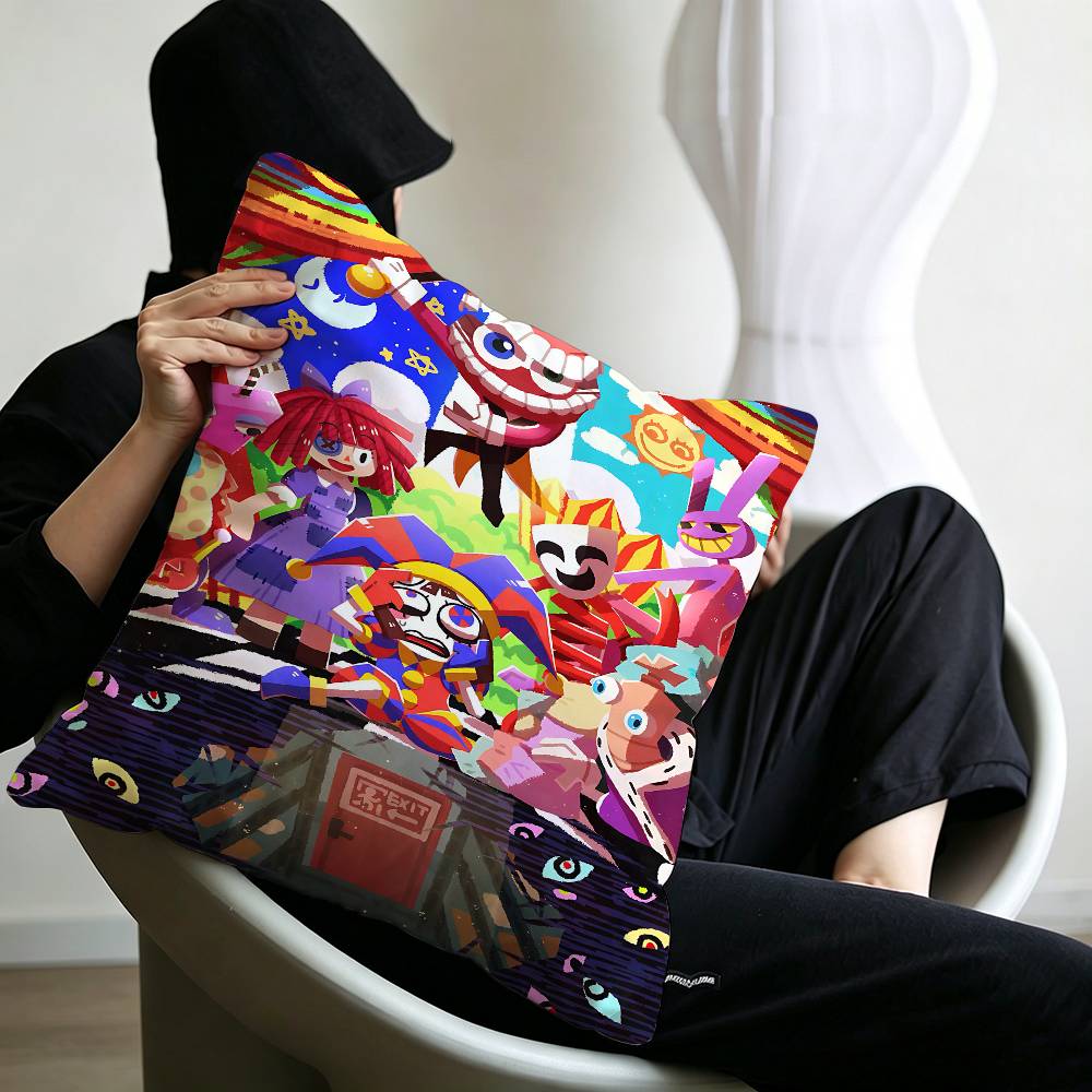 Animation A-Amazing D-Digital Circus Lucky Dragon Pillow Cover Sofa Cushion Cover Home Room Decoration Children Gift