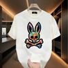 Bone Graphic T-shirt, Rabbit Design, Hip Hop Style, Unisex, Men's Short Sleeve C