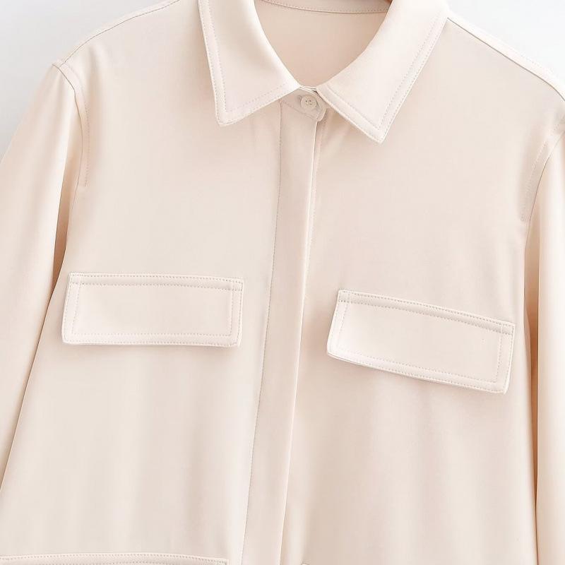 European & American Style Versatile Drape Pocket Shirt 2026