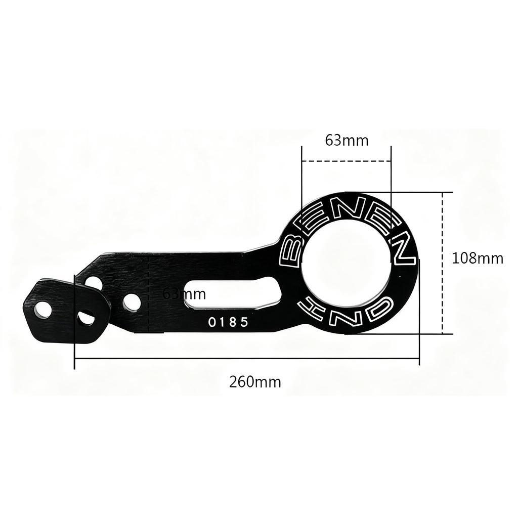 Universal Front Tow Hook, Aluminum Alloy, Durable Racing Hook, Parts & Accessories (Black)