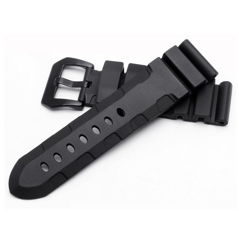 High Quality Rubber Watch Strap for The Panerai Diving Series 1164 PAM01209 Black Silicone Waterproof Strap 22mm 24mm 26mm