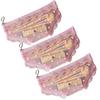 Briefs Shaped Mesh Cosmetic Bag Lace Trim Clear Mini Zipper Makeup Pouch Lipstick Earphone Jewelry Storage Travel Portable