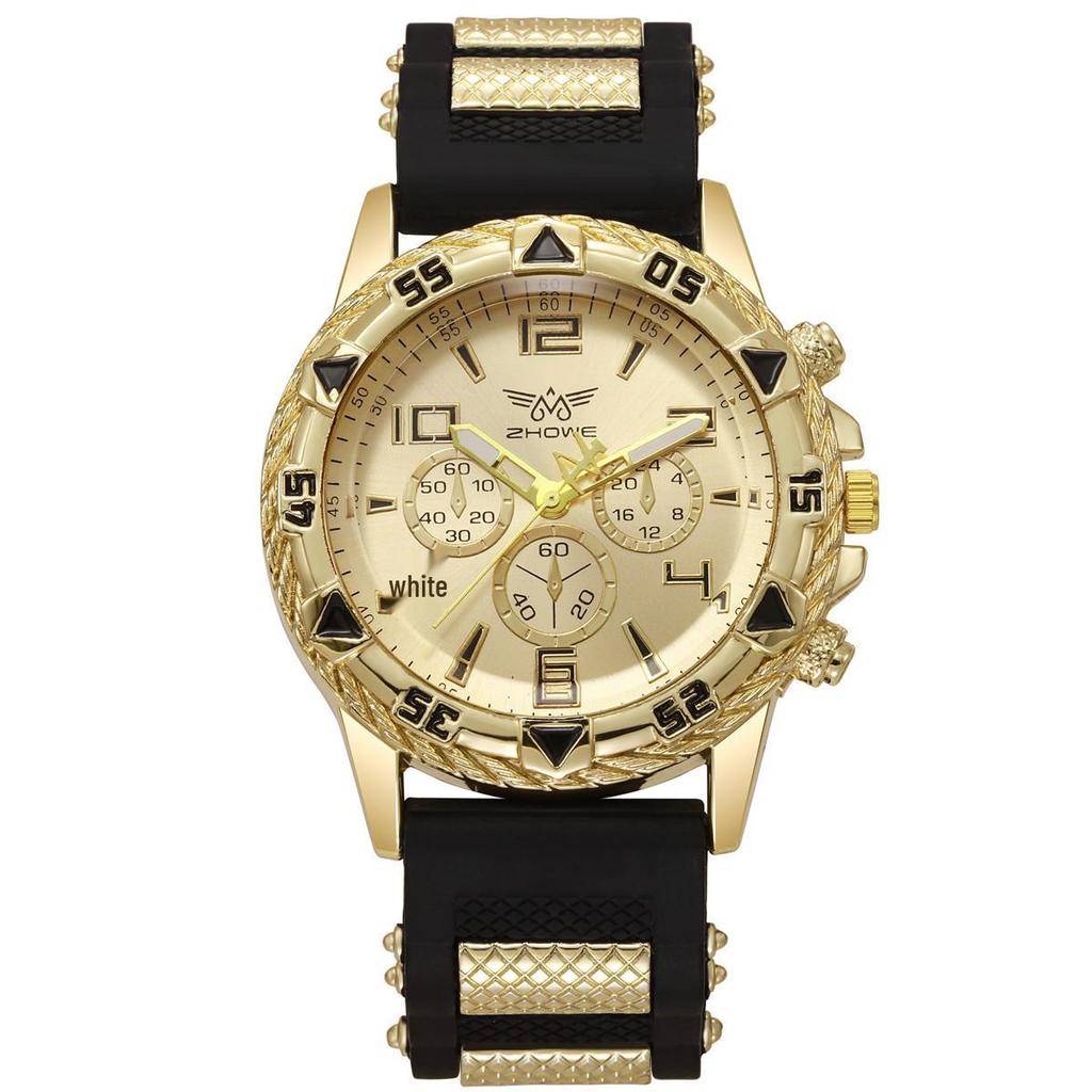 Men's Fashion Quartz Watch with Silicone Strap - Trendy Casual Wristwatch
