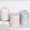 New Home Desktop Mini Trash Can Plastic Press-in Lid Design Dressing Table Storage Bucket